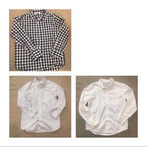 3 long sleeve button down shirts for boys